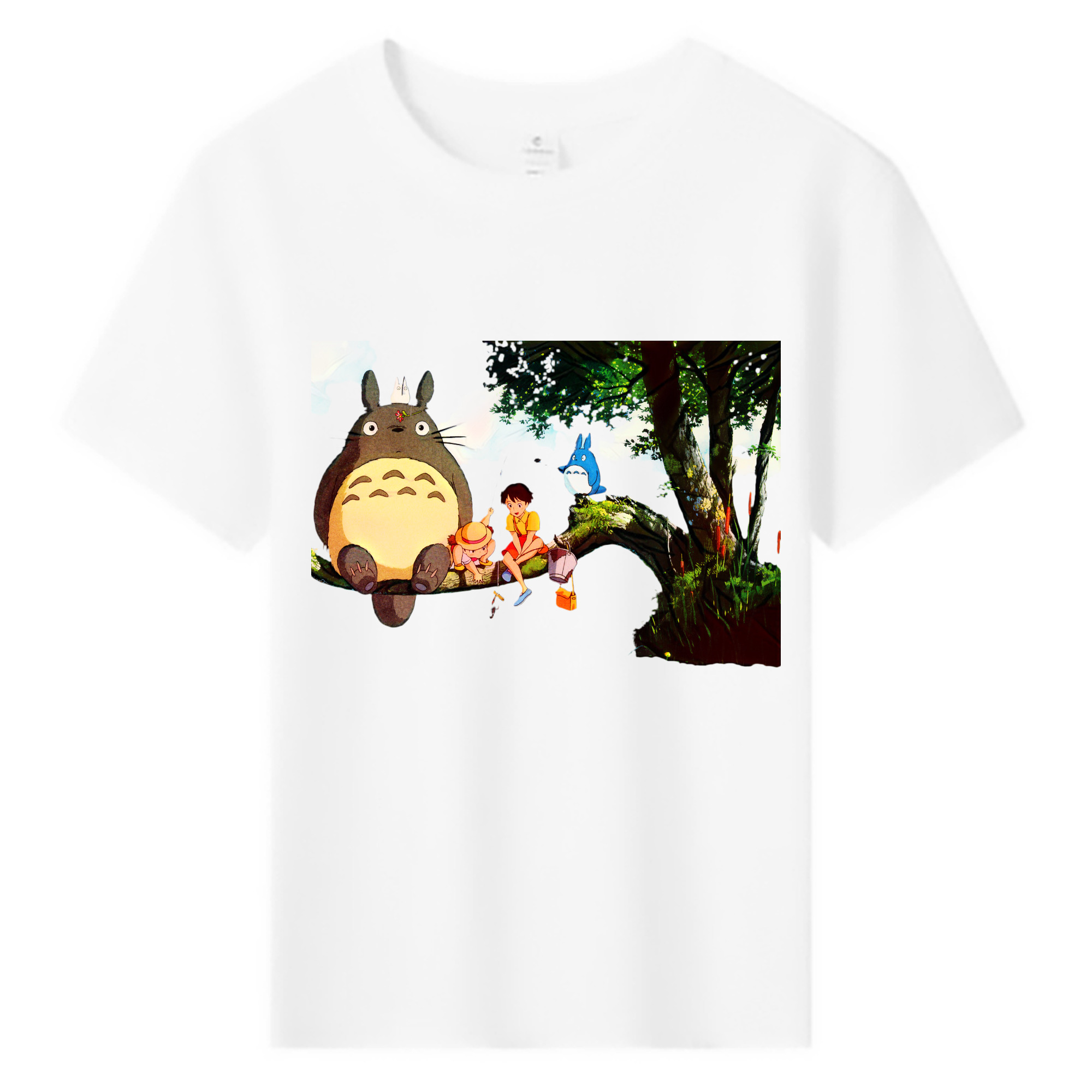 （画像用） となりのトトロ 草壁メイ 草壁サツキ My Neighbor Totoro Satsuki Kusakabe Mei Kusakabe 綿100％キッズTシャツ（フロントプリント）