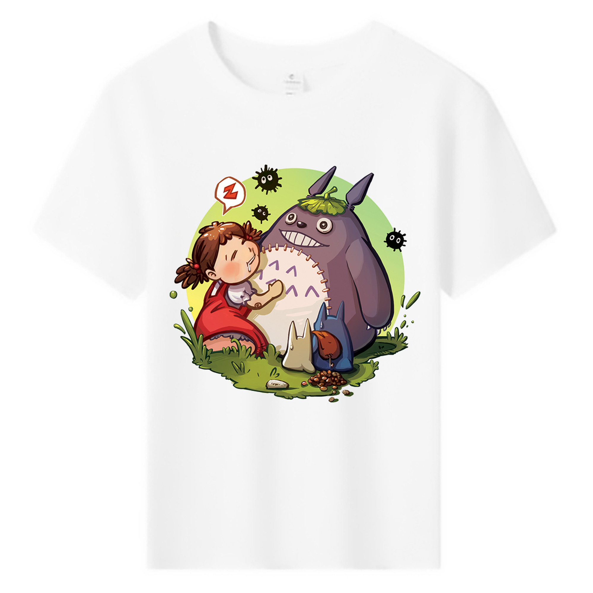 （画像用） となりのトトロ 草壁メイ 草壁サツキ My Neighbor Totoro Satsuki Kusakabe Mei Kusakabe 綿100％キッズTシャツ（フロントプリント）
