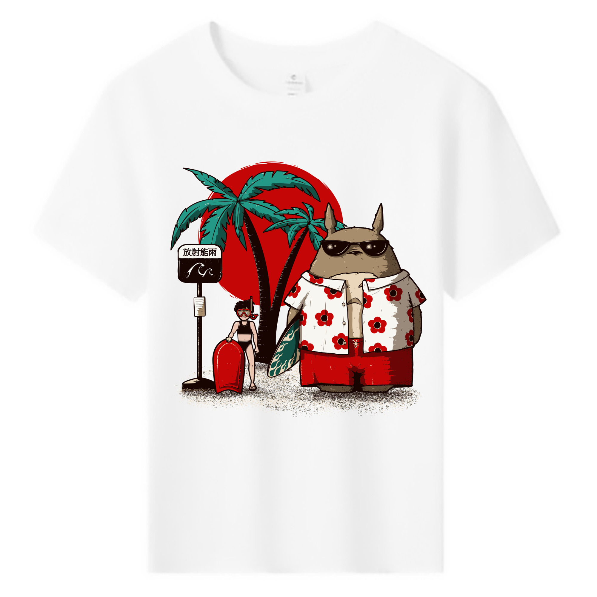 （画像用） となりのトトロ 草壁メイ 草壁サツキ My Neighbor Totoro Satsuki Kusakabe Mei Kusakabe 綿100％キッズTシャツ（フロントプリント）