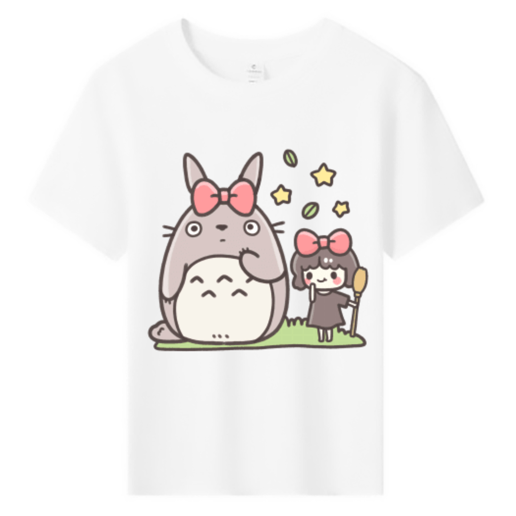 （画像用） となりのトトロ 草壁メイ 草壁サツキ My Neighbor Totoro Satsuki Kusakabe Mei Kusakabe 綿100％キッズTシャツ（フロントプリント）