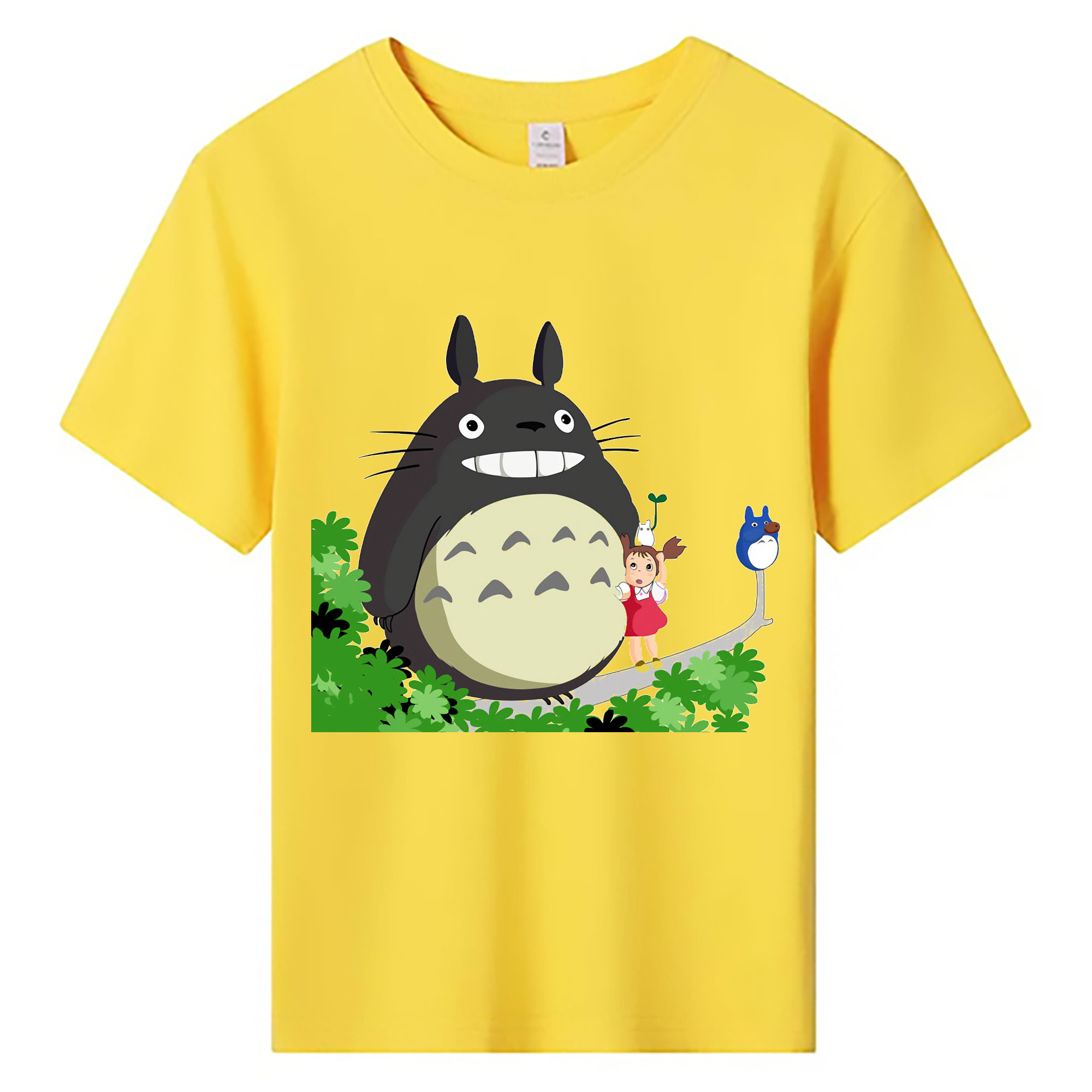 （画像用） となりのトトロ 草壁メイ 草壁サツキ My Neighbor Totoro Satsuki Kusakabe Mei Kusakabe 綿100％キッズTシャツ（フロントプリント）