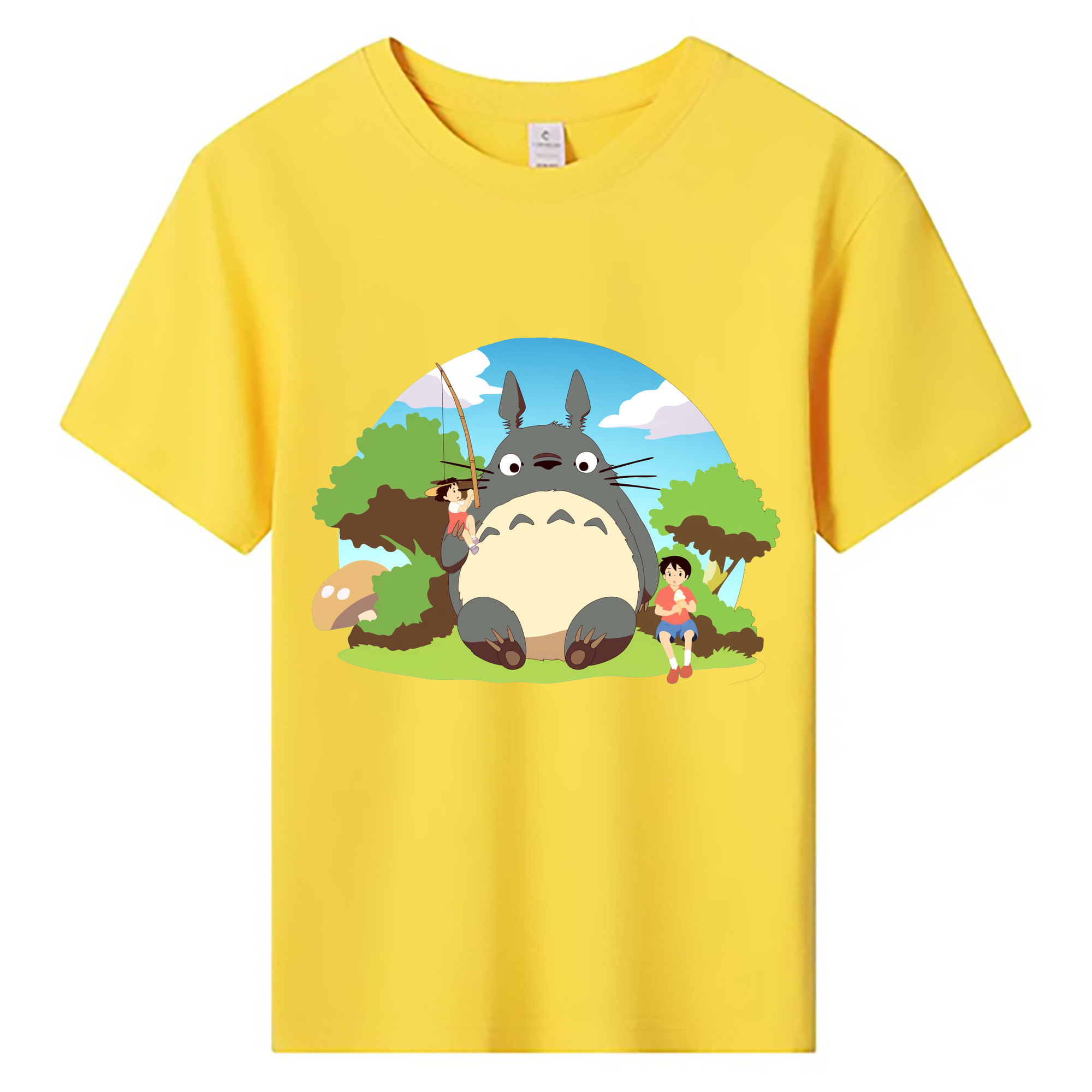 （画像用） となりのトトロ 草壁メイ 草壁サツキ My Neighbor Totoro Satsuki Kusakabe Mei Kusakabe 綿100％キッズTシャツ（フロントプリント）