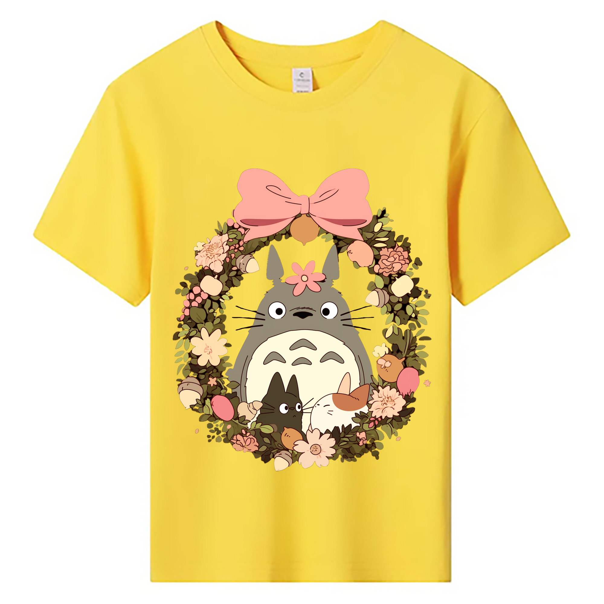 （画像用） となりのトトロ 草壁メイ 草壁サツキ My Neighbor Totoro Satsuki Kusakabe Mei Kusakabe 綿100％キッズTシャツ（フロントプリント）