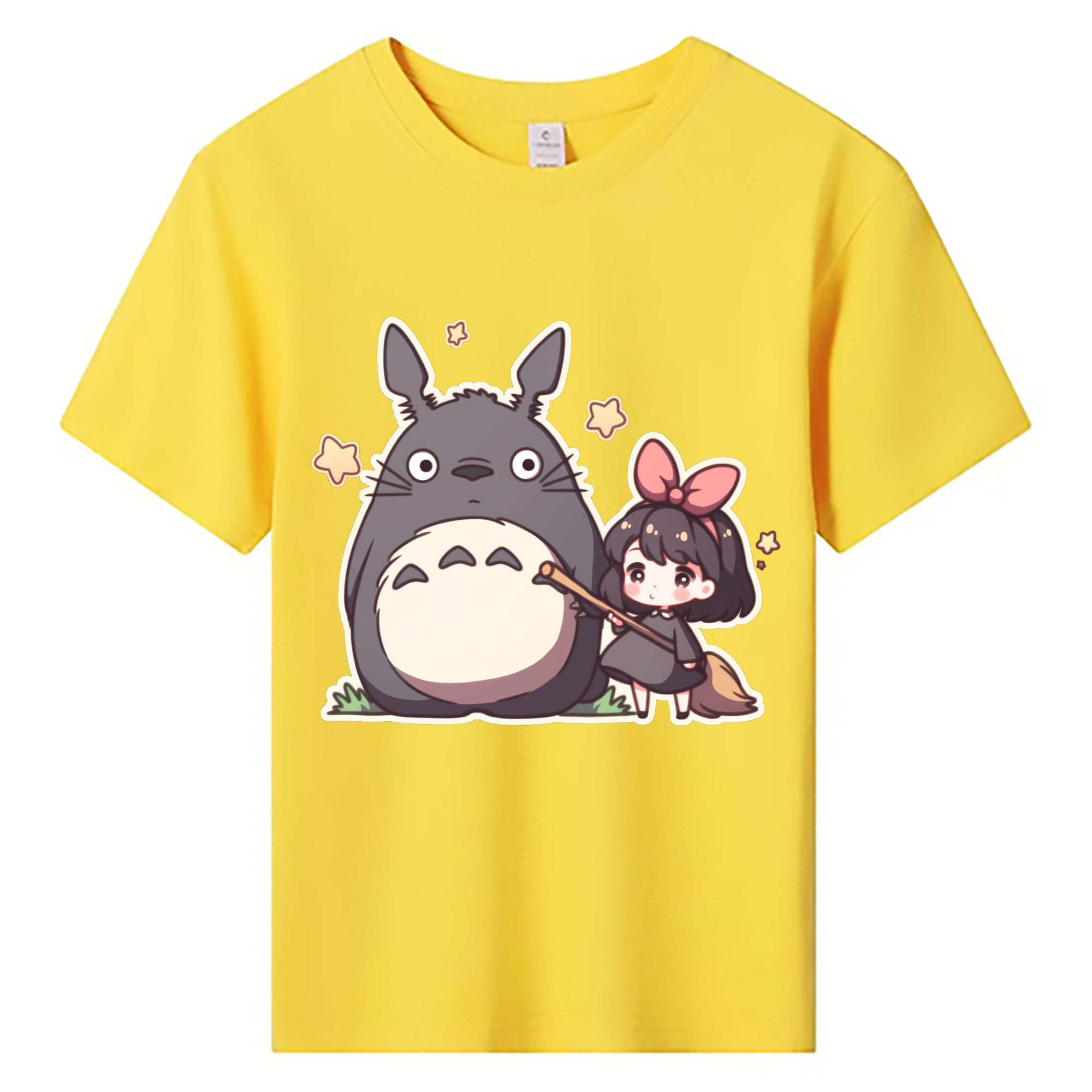 （画像用） となりのトトロ 草壁メイ 草壁サツキ My Neighbor Totoro Satsuki Kusakabe Mei Kusakabe 綿100％キッズTシャツ（フロントプリント）