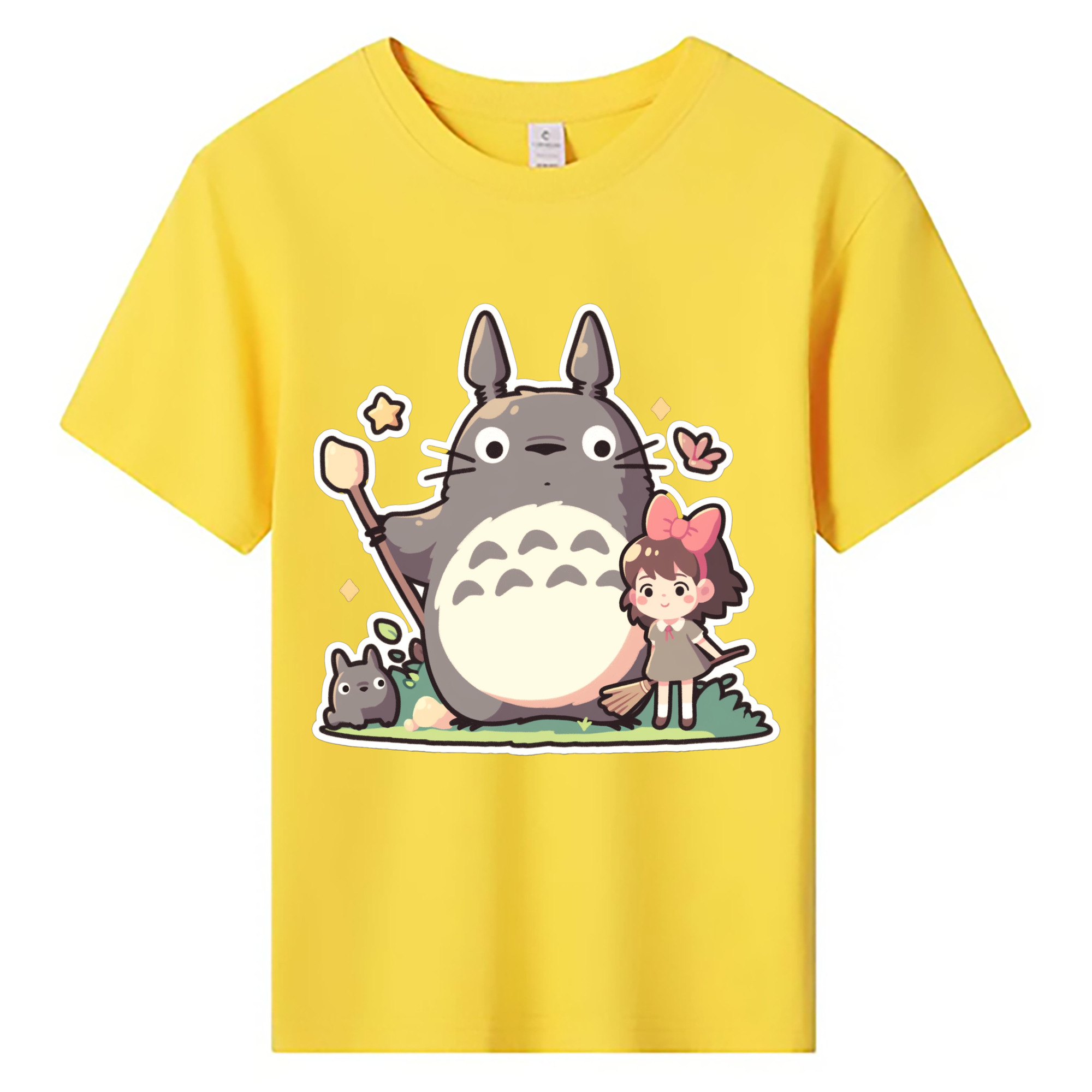 （画像用） となりのトトロ 草壁メイ 草壁サツキ My Neighbor Totoro Satsuki Kusakabe Mei Kusakabe 綿100％キッズTシャツ（フロントプリント）