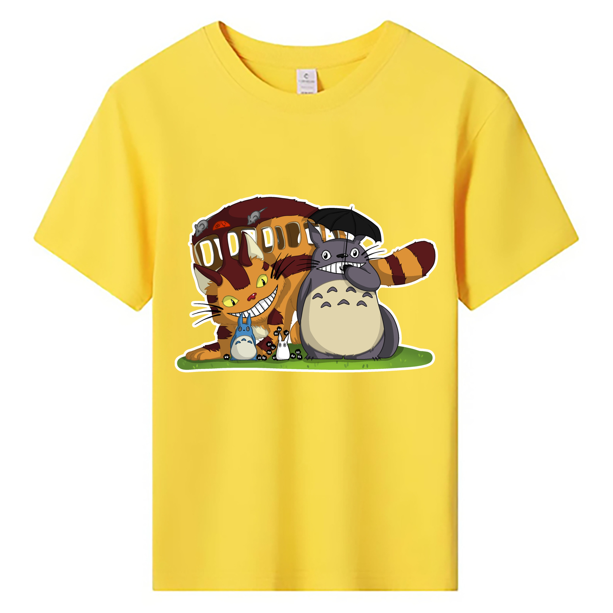 （画像用） となりのトトロ 草壁メイ 草壁サツキ My Neighbor Totoro Satsuki Kusakabe Mei Kusakabe 綿100％キッズTシャツ（フロントプリント）