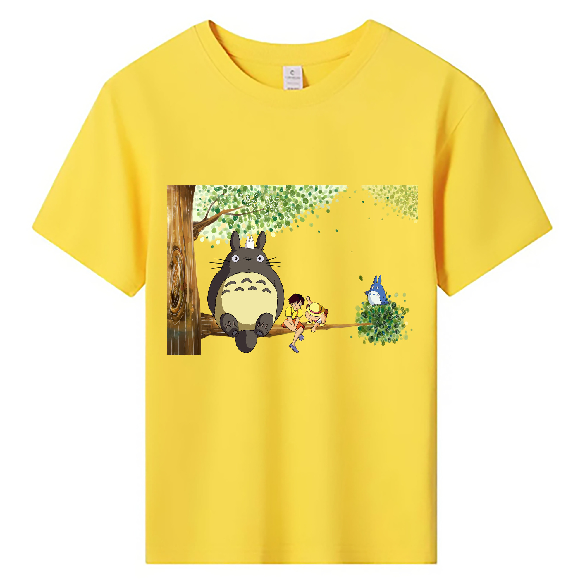 （画像用） となりのトトロ 草壁メイ 草壁サツキ My Neighbor Totoro Satsuki Kusakabe Mei Kusakabe 綿100％キッズTシャツ（フロントプリント）