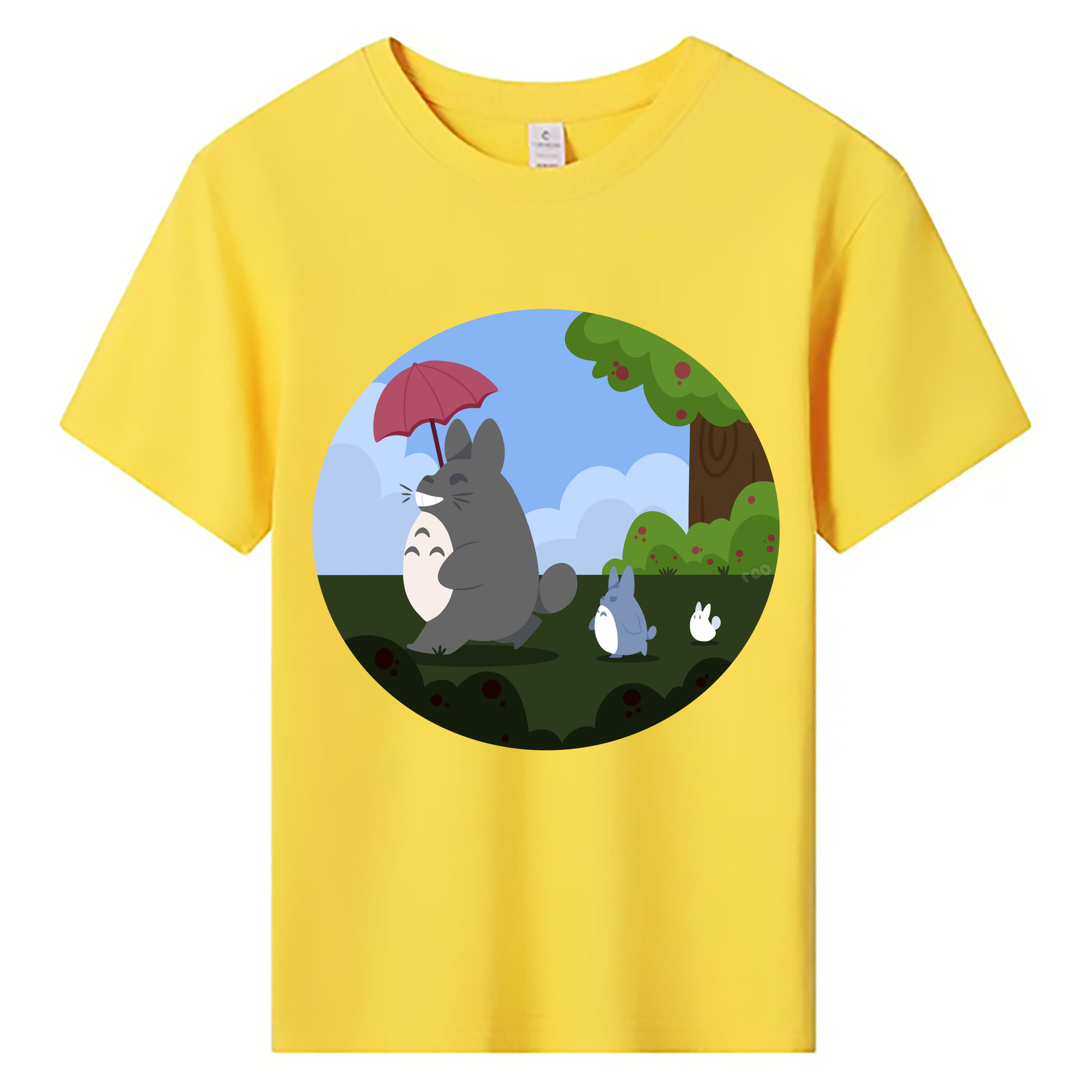 （画像用） となりのトトロ 草壁メイ 草壁サツキ My Neighbor Totoro Satsuki Kusakabe Mei Kusakabe 綿100％キッズTシャツ（フロントプリント）