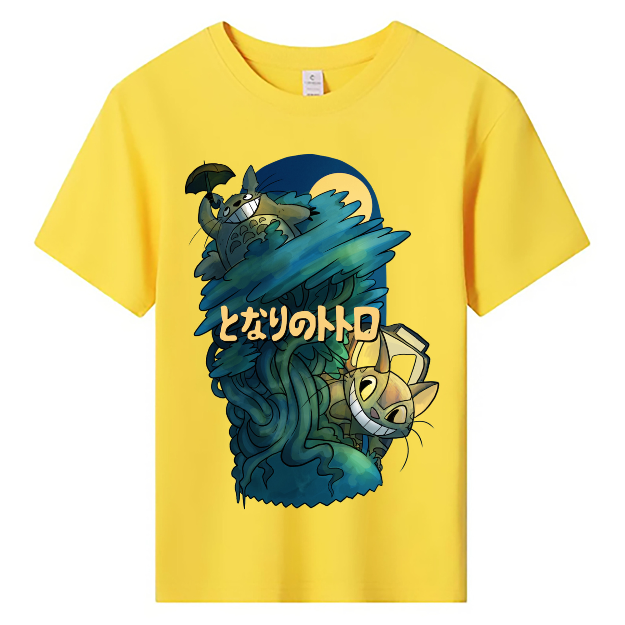 （画像用） となりのトトロ 草壁メイ 草壁サツキ My Neighbor Totoro Satsuki Kusakabe Mei Kusakabe 綿100％キッズTシャツ（フロントプリント）