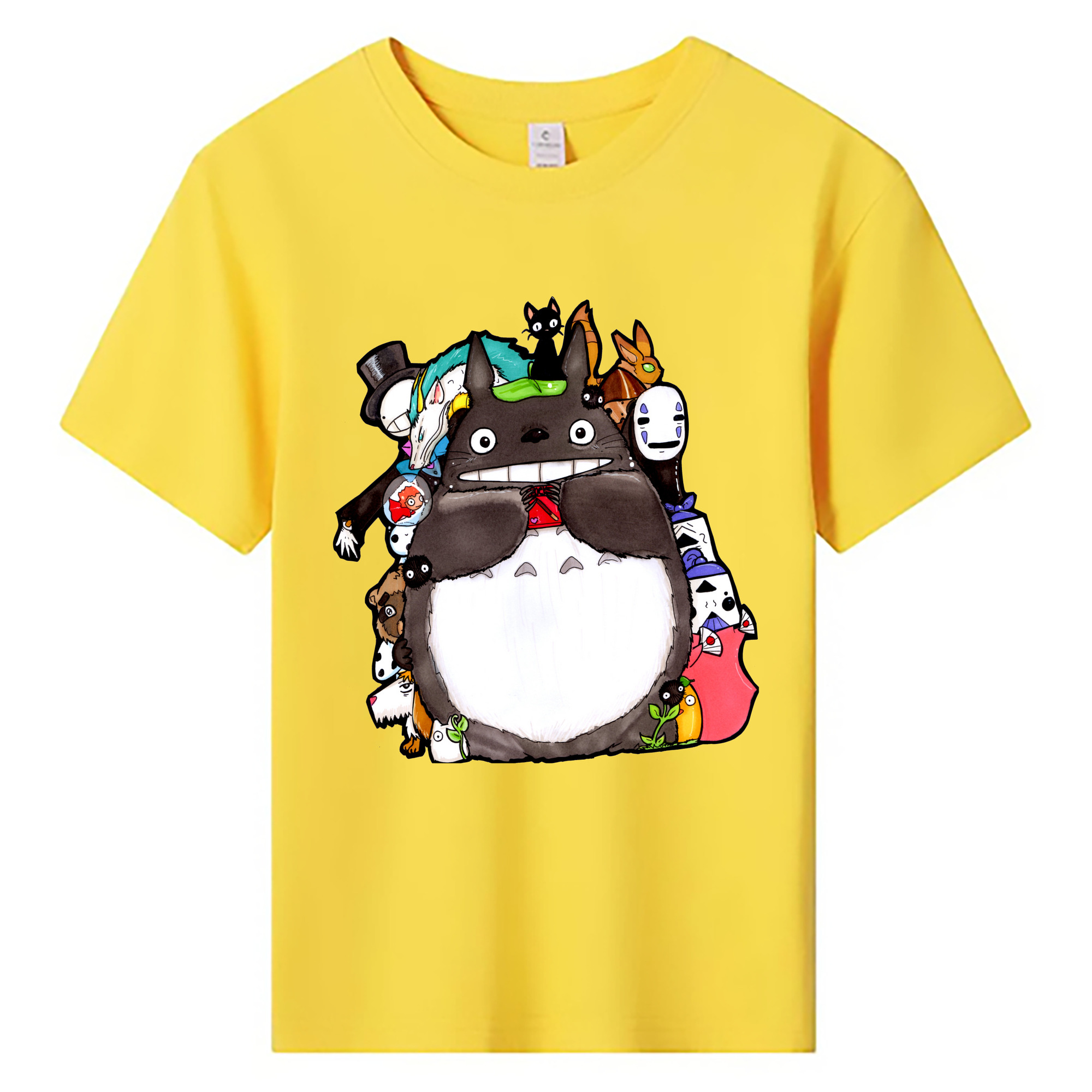 （画像用） となりのトトロ 草壁メイ 草壁サツキ My Neighbor Totoro Satsuki Kusakabe Mei Kusakabe 綿100％キッズTシャツ（フロントプリント）