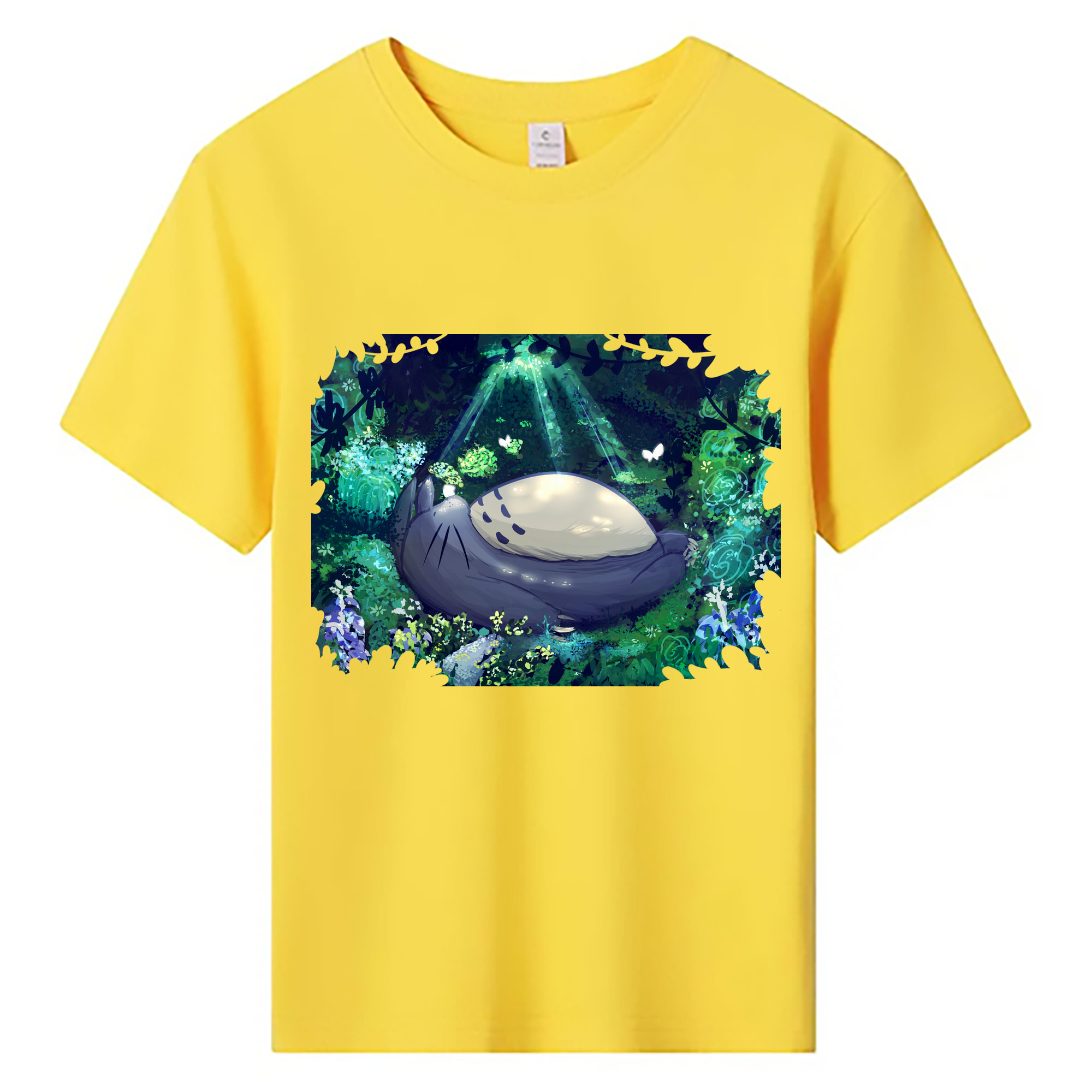 （画像用） となりのトトロ 草壁メイ 草壁サツキ My Neighbor Totoro Satsuki Kusakabe Mei Kusakabe 綿100％キッズTシャツ（フロントプリント）