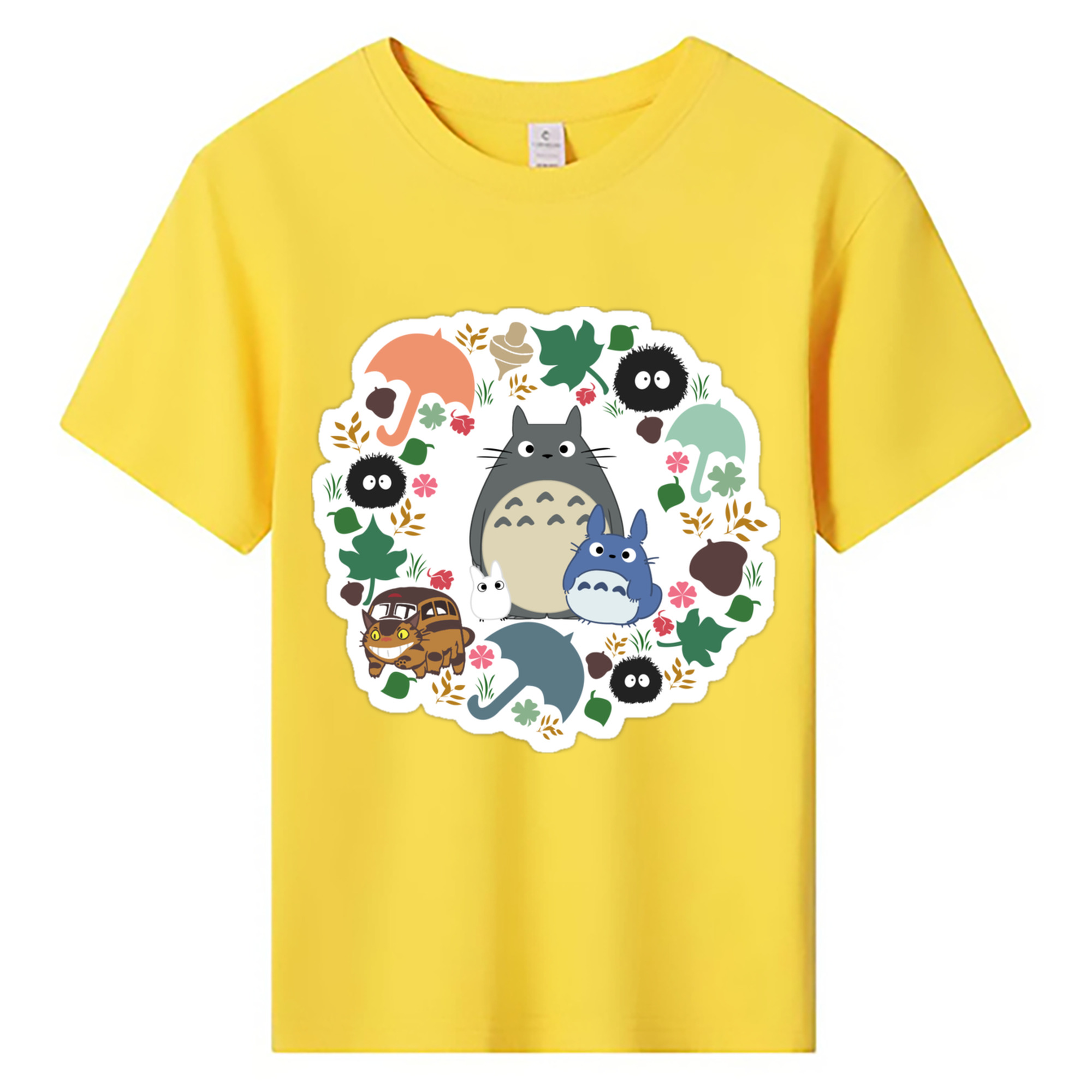 （画像用） となりのトトロ 草壁メイ 草壁サツキ My Neighbor Totoro Satsuki Kusakabe Mei Kusakabe 綿100％キッズTシャツ（フロントプリント）