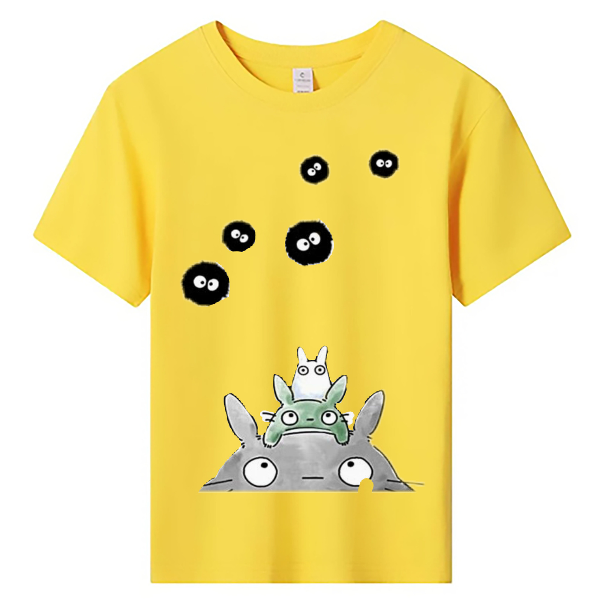 （画像用） となりのトトロ 草壁メイ 草壁サツキ My Neighbor Totoro Satsuki Kusakabe Mei Kusakabe 綿100％キッズTシャツ（フロントプリント）