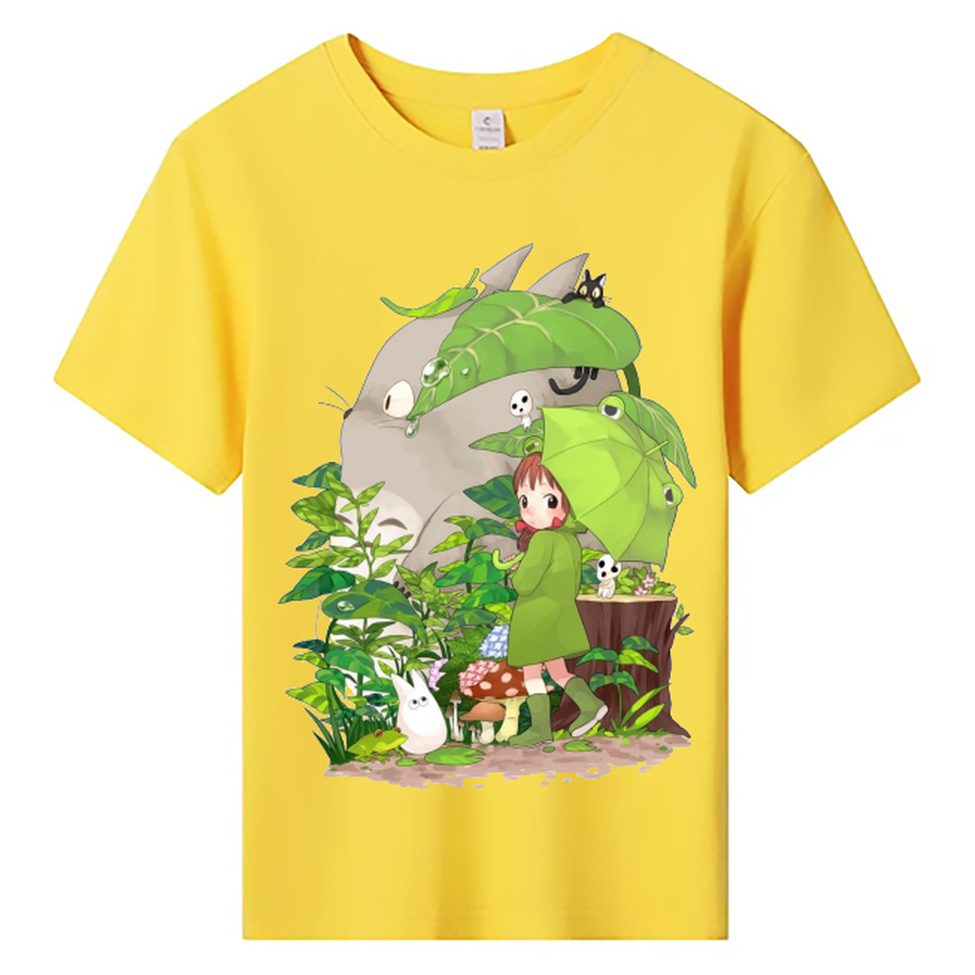 （画像用） となりのトトロ 草壁メイ 草壁サツキ My Neighbor Totoro Satsuki Kusakabe Mei Kusakabe 綿100％キッズTシャツ（フロントプリント）