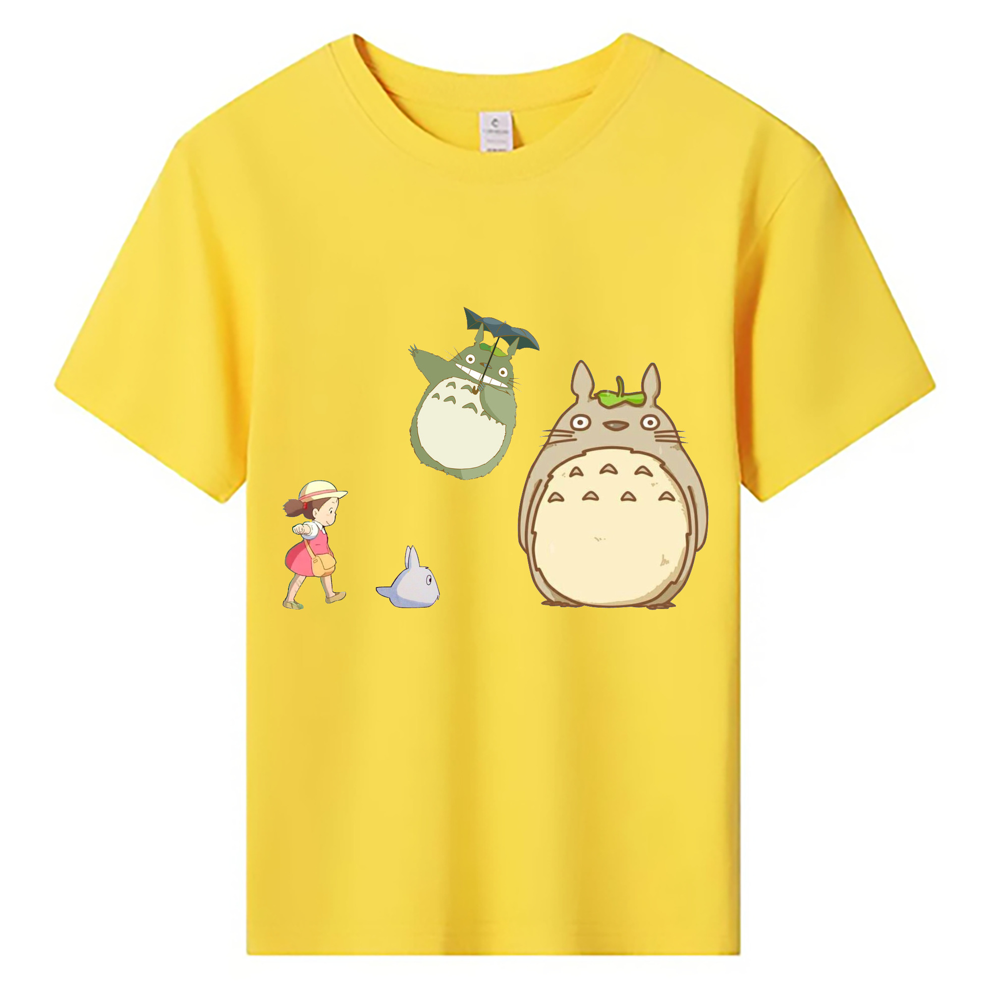 （画像用） となりのトトロ 草壁メイ 草壁サツキ My Neighbor Totoro Satsuki Kusakabe Mei Kusakabe 綿100％キッズTシャツ（フロントプリント）