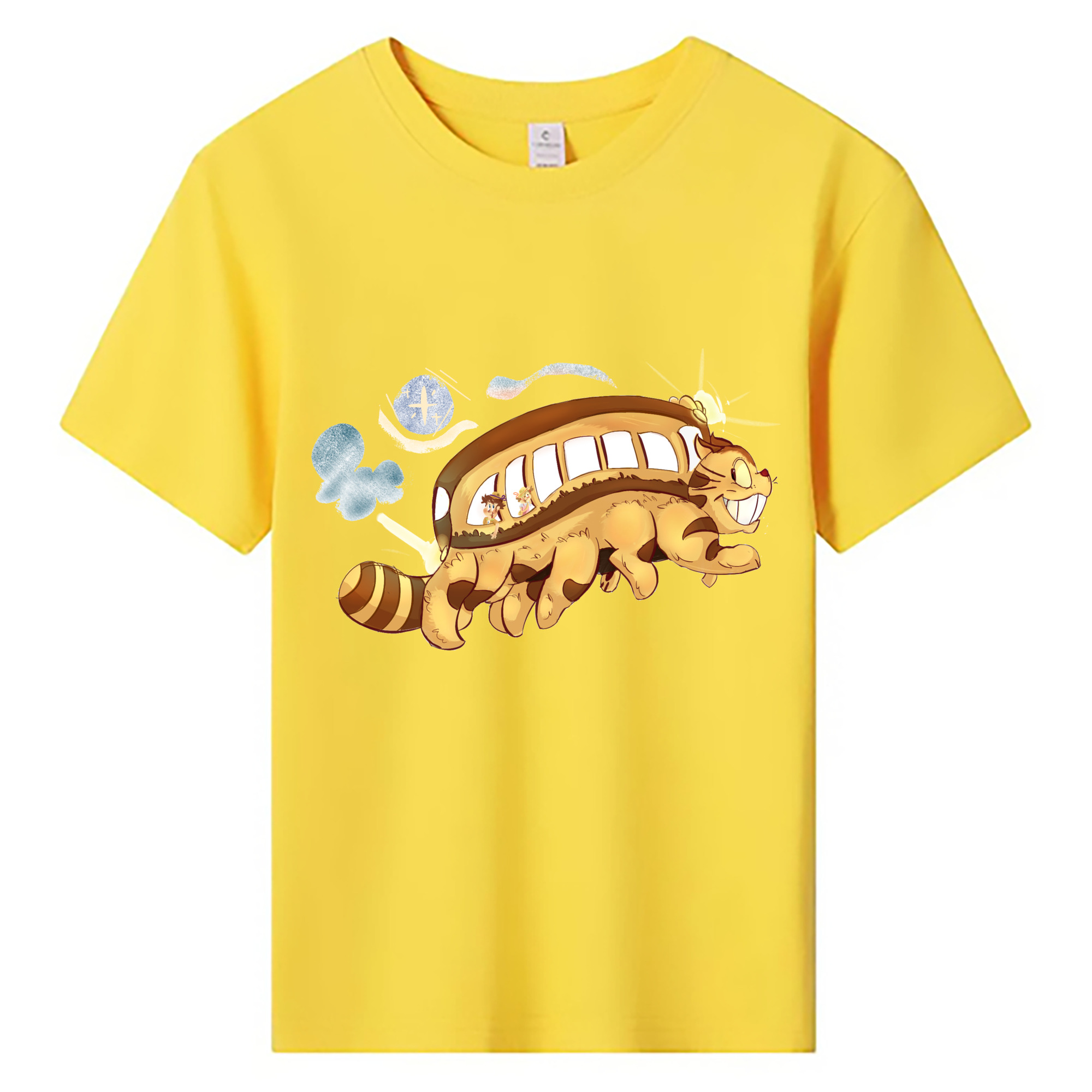 （画像用） となりのトトロ 草壁メイ 草壁サツキ My Neighbor Totoro Satsuki Kusakabe Mei Kusakabe 綿100％キッズTシャツ（フロントプリント）