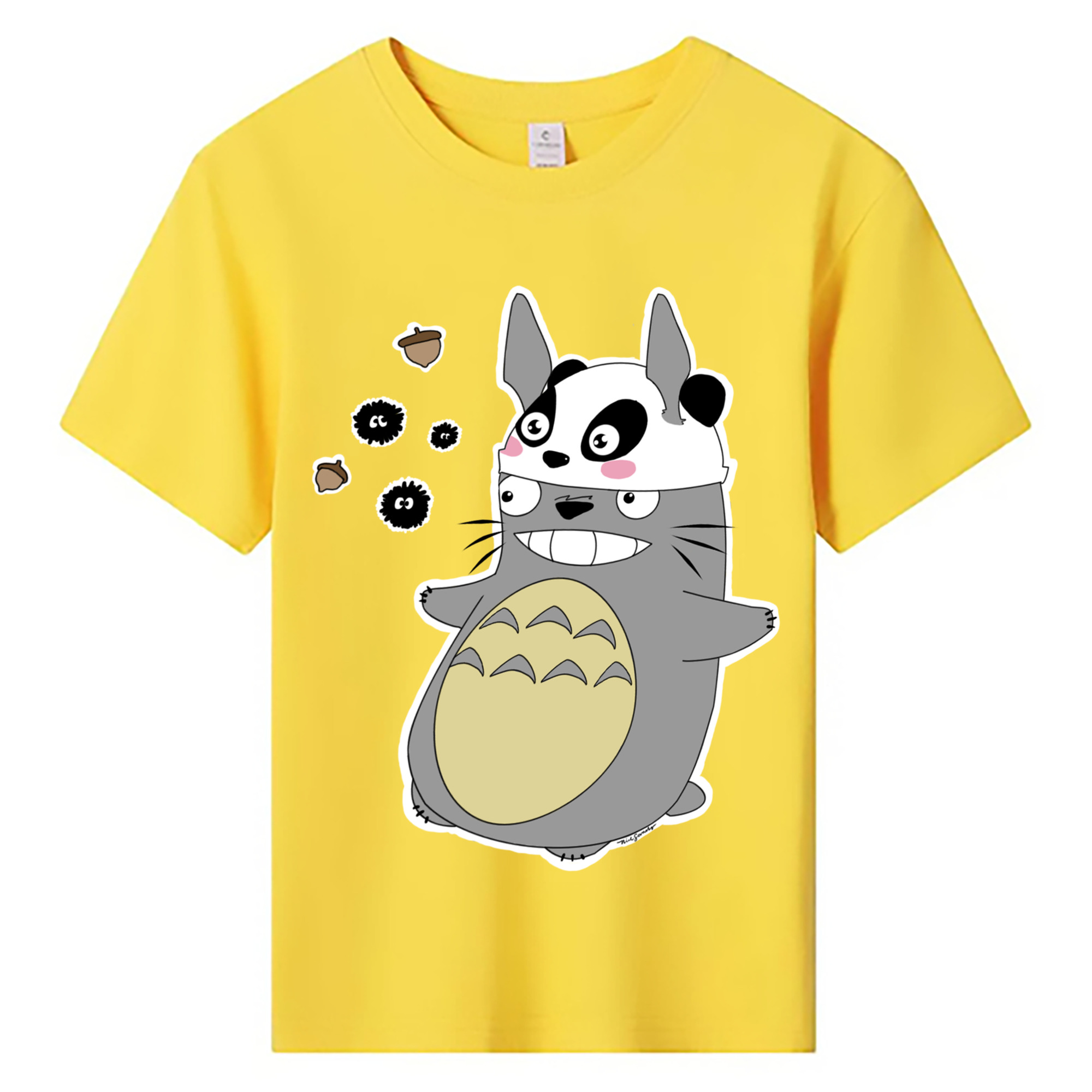 （画像用） となりのトトロ 草壁メイ 草壁サツキ My Neighbor Totoro Satsuki Kusakabe Mei Kusakabe 綿100％キッズTシャツ（フロントプリント）