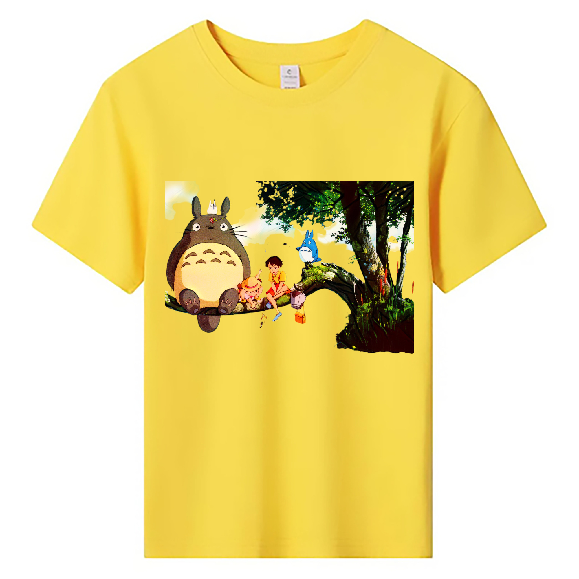 （画像用） となりのトトロ 草壁メイ 草壁サツキ My Neighbor Totoro Satsuki Kusakabe Mei Kusakabe 綿100％キッズTシャツ（フロントプリント）