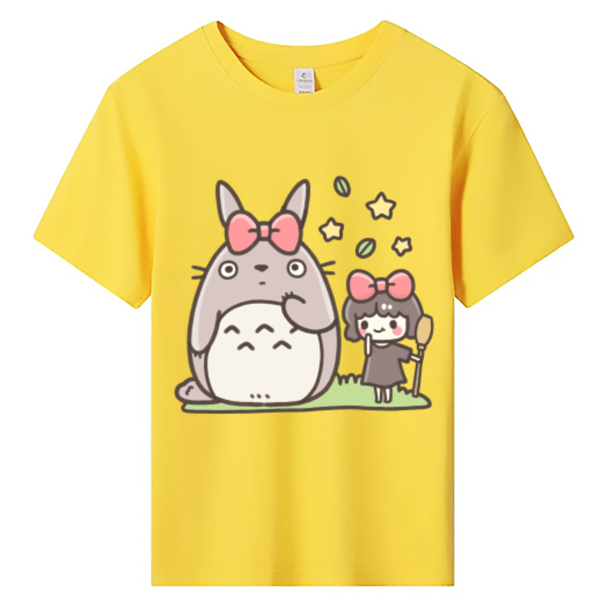 （画像用） となりのトトロ 草壁メイ 草壁サツキ My Neighbor Totoro Satsuki Kusakabe Mei Kusakabe 綿100％キッズTシャツ（フロントプリント）