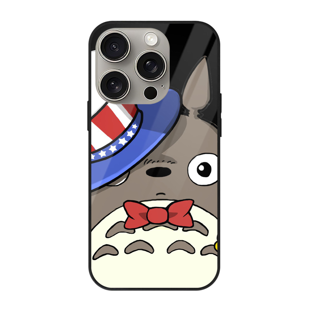 （画像用） となりのトトロ 草壁メイ 草壁サツキ My Neighbor Totoro Satsuki Kusakabe Mei Kusakabe 【iPhone15Pro対応】スマホケース 耐衝撃＆黄変防止 背面ガラス