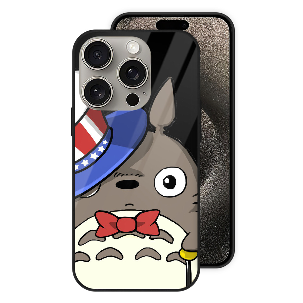 （画像用） となりのトトロ 草壁メイ 草壁サツキ My Neighbor Totoro Satsuki Kusakabe Mei Kusakabe 【iPhone15Pro対応】スマホケース 耐衝撃＆黄変防止 背面ガラス