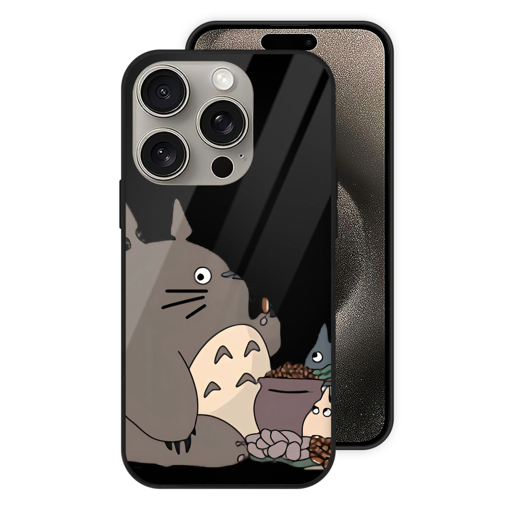 （画像用） となりのトトロ 草壁メイ 草壁サツキ My Neighbor Totoro Satsuki Kusakabe Mei Kusakabe 【iPhone15Pro対応】スマホケース 耐衝撃＆黄変防止 背面ガラス