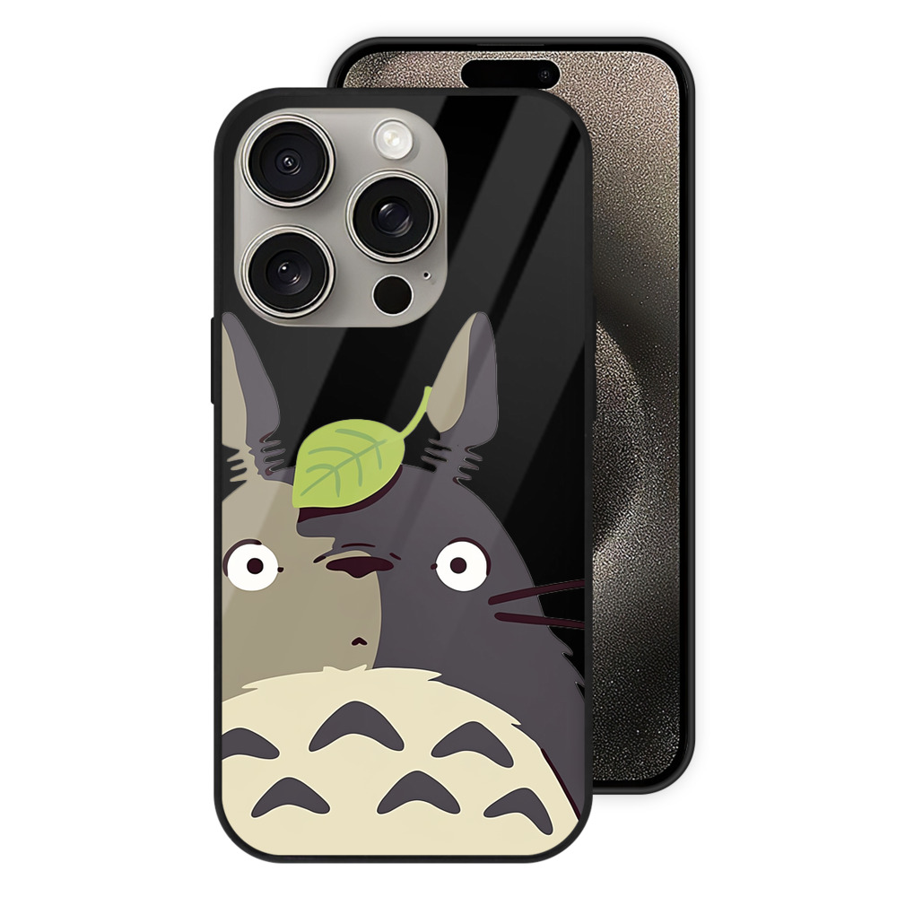 （画像用） となりのトトロ 草壁メイ 草壁サツキ My Neighbor Totoro Satsuki Kusakabe Mei Kusakabe 【iPhone15Pro対応】スマホケース 耐衝撃＆黄変防止 背面ガラス