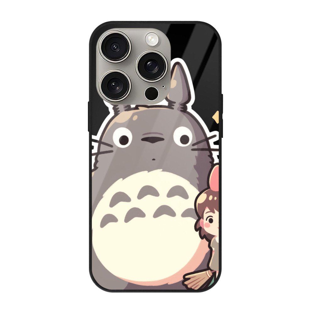 となりのトトロ 草壁メイ 草壁サツキ My Neighbor Totoro Satsuki Kusakabe Mei Kusakabe 【iPhone15Pro対応】スマホケース 耐衝撃＆黄変防止 背面ガラス