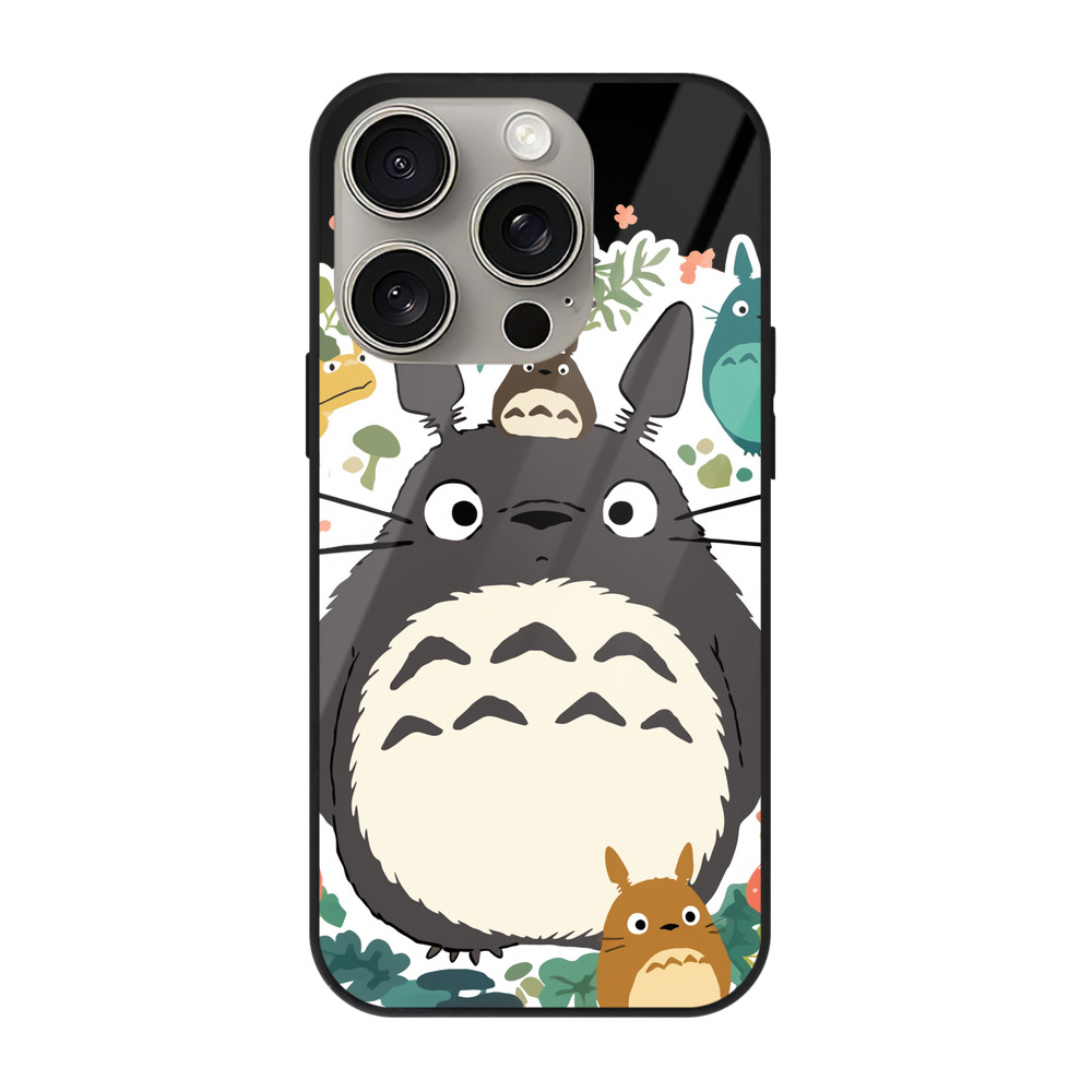 となりのトトロ 草壁メイ 草壁サツキ My Neighbor Totoro Satsuki Kusakabe Mei Kusakabe 【iPhone15Pro対応】スマホケース 耐衝撃＆黄変防止 背面ガラス