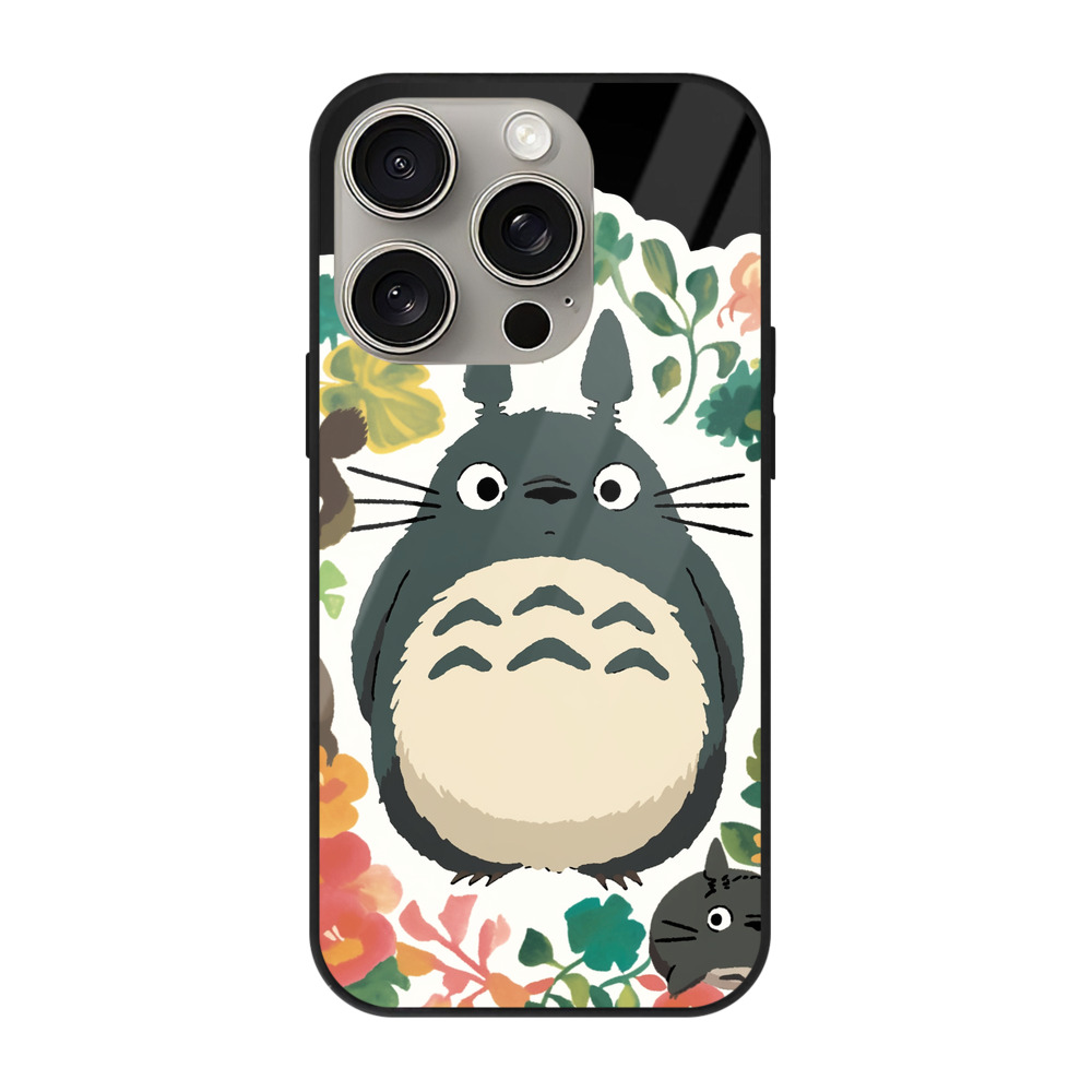 となりのトトロ 草壁メイ 草壁サツキ My Neighbor Totoro Satsuki Kusakabe Mei Kusakabe 【iPhone15Pro対応】スマホケース 耐衝撃＆黄変防止 背面ガラス