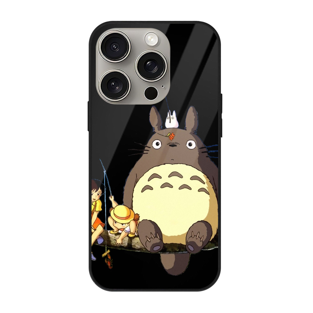 となりのトトロ 草壁メイ 草壁サツキ My Neighbor Totoro Satsuki Kusakabe Mei Kusakabe 【iPhone15Pro対応】スマホケース 耐衝撃＆黄変防止 背面ガラス