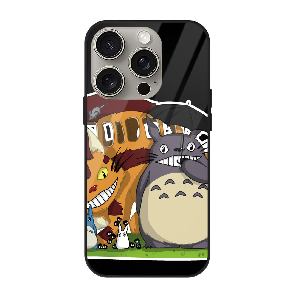 （画像用） となりのトトロ 草壁メイ 草壁サツキ My Neighbor Totoro Satsuki Kusakabe Mei Kusakabe 【iPhone15Pro対応】スマホケース 耐衝撃＆黄変防止 背面ガラス