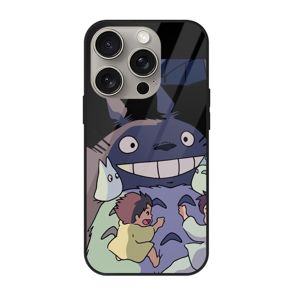 となりのトトロ 草壁メイ 草壁サツキ My Neighbor Totoro Satsuki Kusakabe Mei Kusakabe 【iPhone15Pro対応】スマホケース 耐衝撃＆黄変防止 背面ガラス