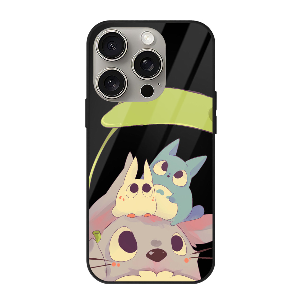 となりのトトロ 草壁メイ 草壁サツキ My Neighbor Totoro Satsuki Kusakabe Mei Kusakabe 【iPhone15Pro対応】スマホケース 耐衝撃＆黄変防止 背面ガラス