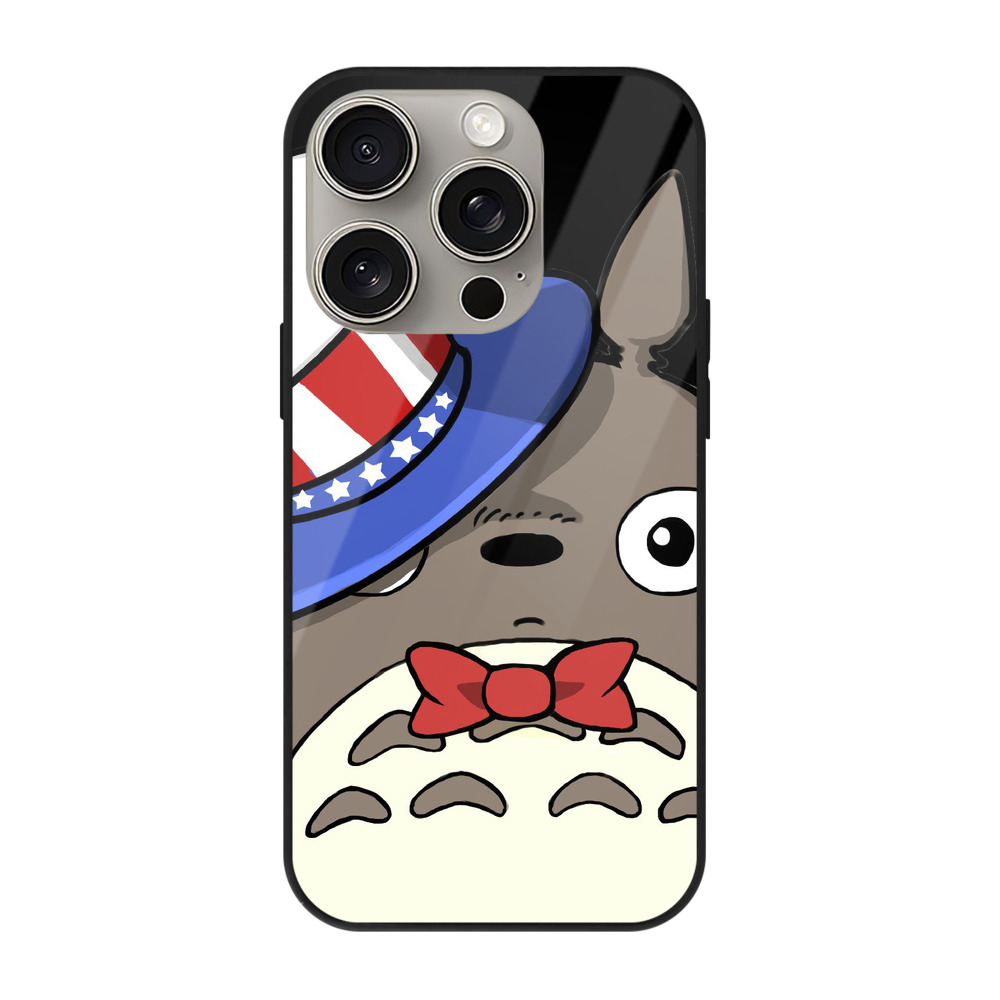 となりのトトロ 草壁メイ 草壁サツキ My Neighbor Totoro Satsuki Kusakabe Mei Kusakabe 【iPhone15Pro対応】スマホケース 耐衝撃＆黄変防止 背面ガラス