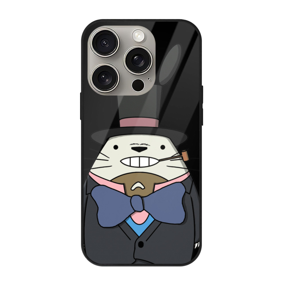 （画像用） となりのトトロ 草壁メイ 草壁サツキ My Neighbor Totoro Satsuki Kusakabe Mei Kusakabe 【iPhone15Pro対応】スマホケース 耐衝撃＆黄変防止 背面ガラス