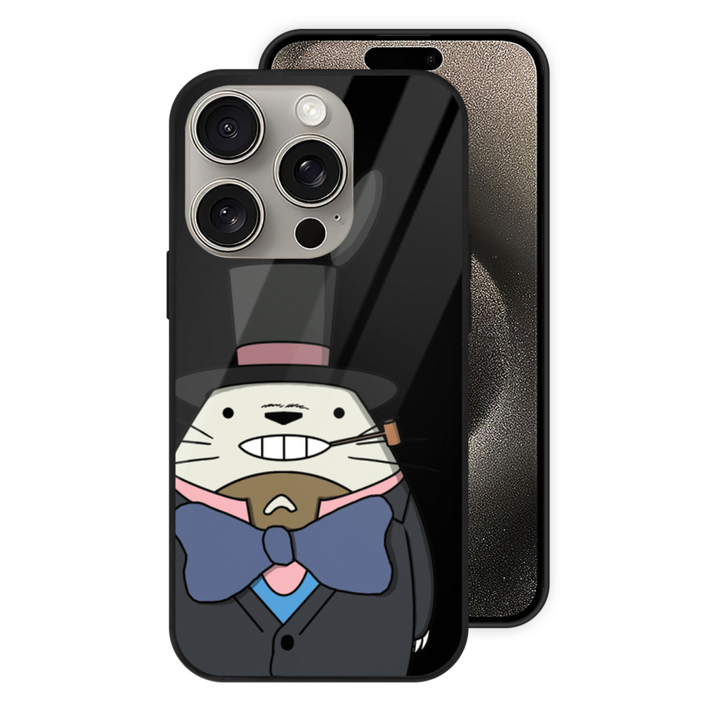 （画像用） となりのトトロ 草壁メイ 草壁サツキ My Neighbor Totoro Satsuki Kusakabe Mei Kusakabe 【iPhone15Pro対応】スマホケース 耐衝撃＆黄変防止 背面ガラス