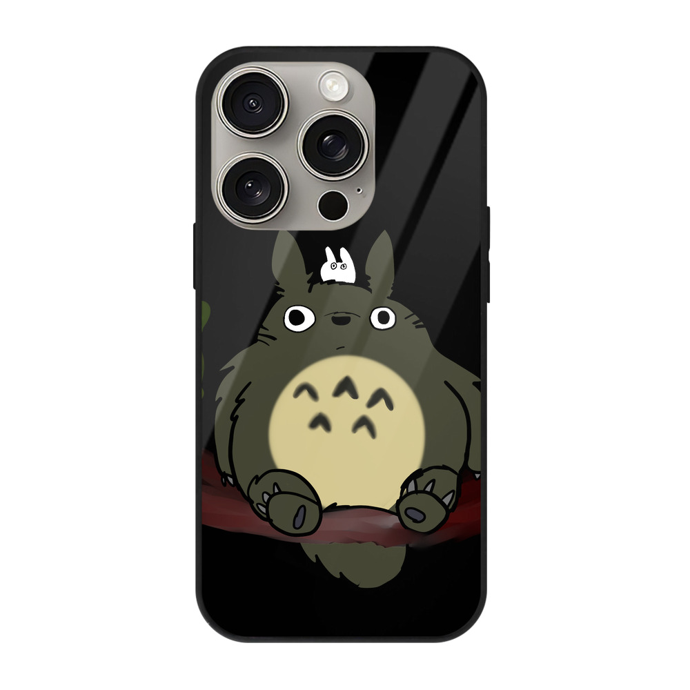 となりのトトロ 草壁メイ 草壁サツキ My Neighbor Totoro Satsuki Kusakabe Mei Kusakabe 【iPhone15Pro対応】スマホケース 耐衝撃＆黄変防止 背面ガラス