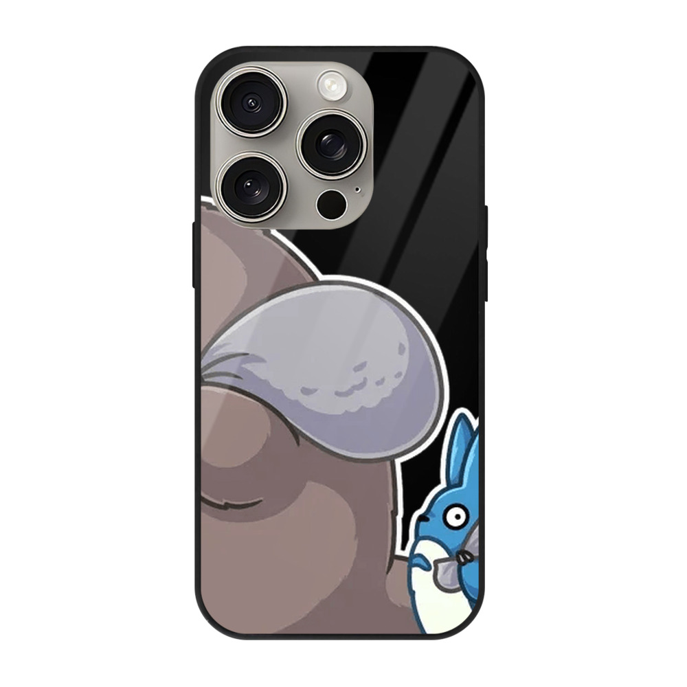 となりのトトロ 草壁メイ 草壁サツキ My Neighbor Totoro Satsuki Kusakabe Mei Kusakabe 【iPhone15Pro対応】スマホケース 耐衝撃＆黄変防止 背面ガラス