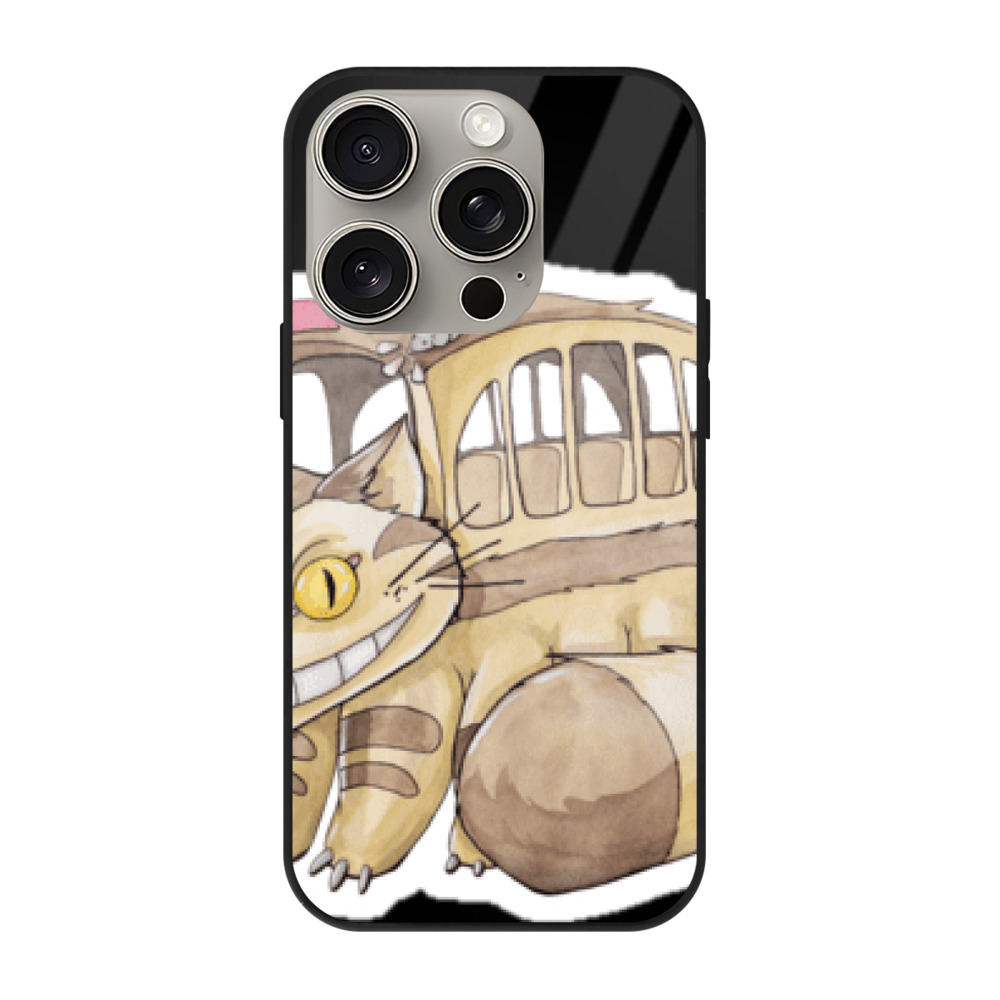 となりのトトロ 草壁メイ 草壁サツキ My Neighbor Totoro Satsuki Kusakabe Mei Kusakabe 【iPhone15Pro対応】スマホケース 耐衝撃＆黄変防止 背面ガラス