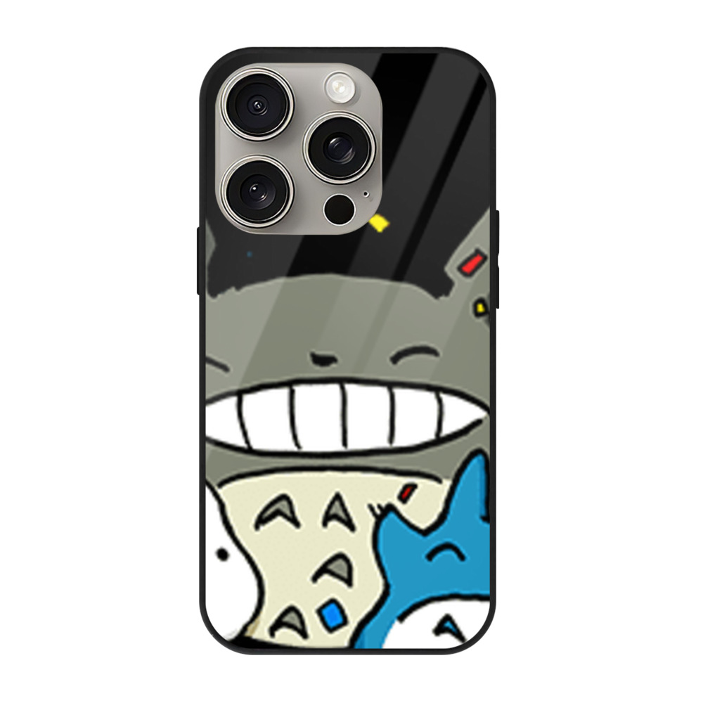（画像用） となりのトトロ 草壁メイ 草壁サツキ My Neighbor Totoro Satsuki Kusakabe Mei Kusakabe 【iPhone15Pro対応】スマホケース 耐衝撃＆黄変防止 背面ガラス