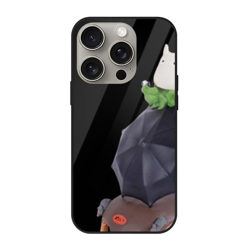 となりのトトロ 草壁メイ 草壁サツキ My Neighbor Totoro Satsuki Kusakabe Mei Kusakabe 【iPhone15Pro対応】スマホケース 耐衝撃＆黄変防止 背面ガラス