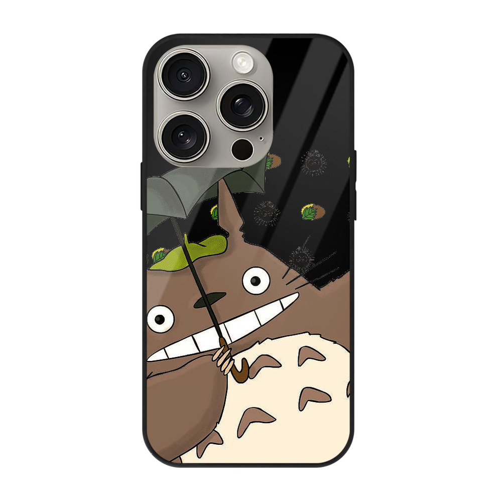 （画像用） となりのトトロ 草壁メイ 草壁サツキ My Neighbor Totoro Satsuki Kusakabe Mei Kusakabe 【iPhone15Pro対応】スマホケース 耐衝撃＆黄変防止 背面ガラス