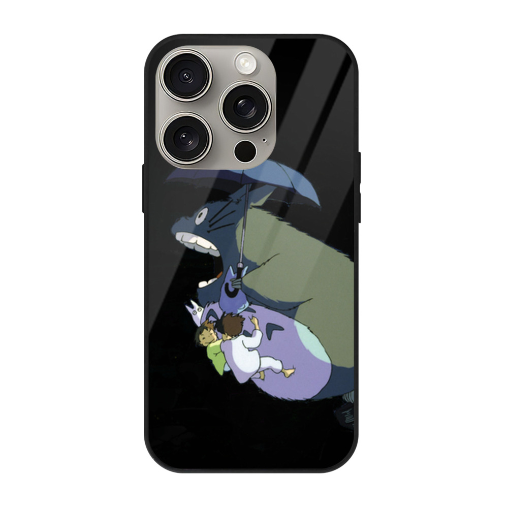 となりのトトロ 草壁メイ 草壁サツキ My Neighbor Totoro Satsuki Kusakabe Mei Kusakabe 【iPhone15Pro対応】スマホケース 耐衝撃＆黄変防止 背面ガラス