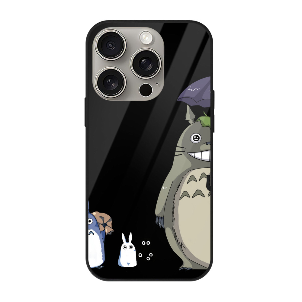 （画像用） となりのトトロ 草壁メイ 草壁サツキ My Neighbor Totoro Satsuki Kusakabe Mei Kusakabe 【iPhone15Pro対応】スマホケース 耐衝撃＆黄変防止 背面ガラス