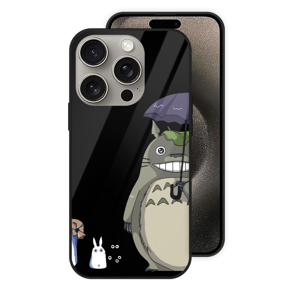 （画像用） となりのトトロ 草壁メイ 草壁サツキ My Neighbor Totoro Satsuki Kusakabe Mei Kusakabe 【iPhone15Pro対応】スマホケース 耐衝撃＆黄変防止 背面ガラス
