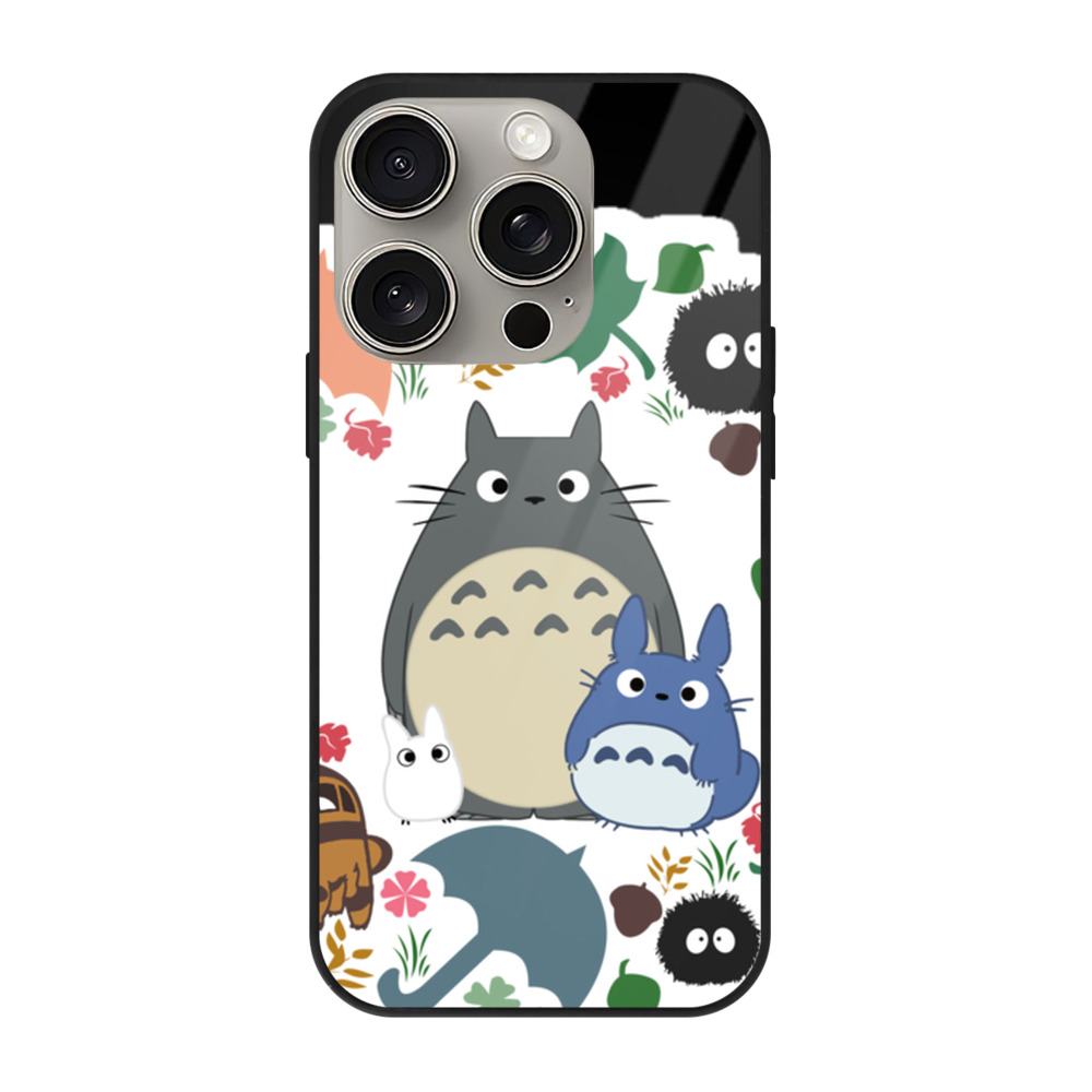 となりのトトロ 草壁メイ 草壁サツキ My Neighbor Totoro Satsuki Kusakabe Mei Kusakabe 【iPhone15Pro対応】スマホケース 耐衝撃＆黄変防止 背面ガラス