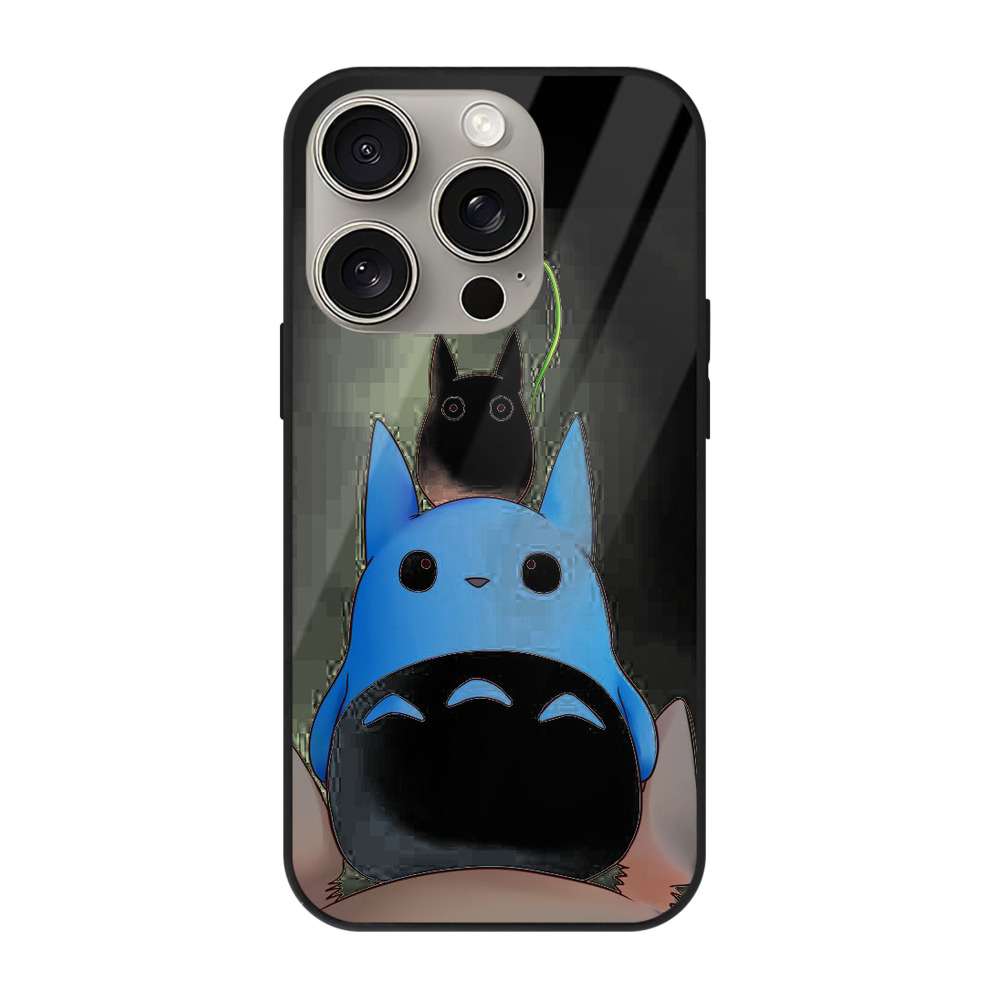 となりのトトロ 草壁メイ 草壁サツキ My Neighbor Totoro Satsuki Kusakabe Mei Kusakabe 【iPhone15Pro対応】スマホケース 耐衝撃＆黄変防止 背面ガラス