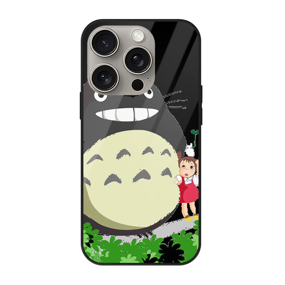 となりのトトロ 草壁メイ 草壁サツキ My Neighbor Totoro Satsuki Kusakabe Mei Kusakabe 【iPhone15Pro対応】スマホケース 耐衝撃＆黄変防止 背面ガラス