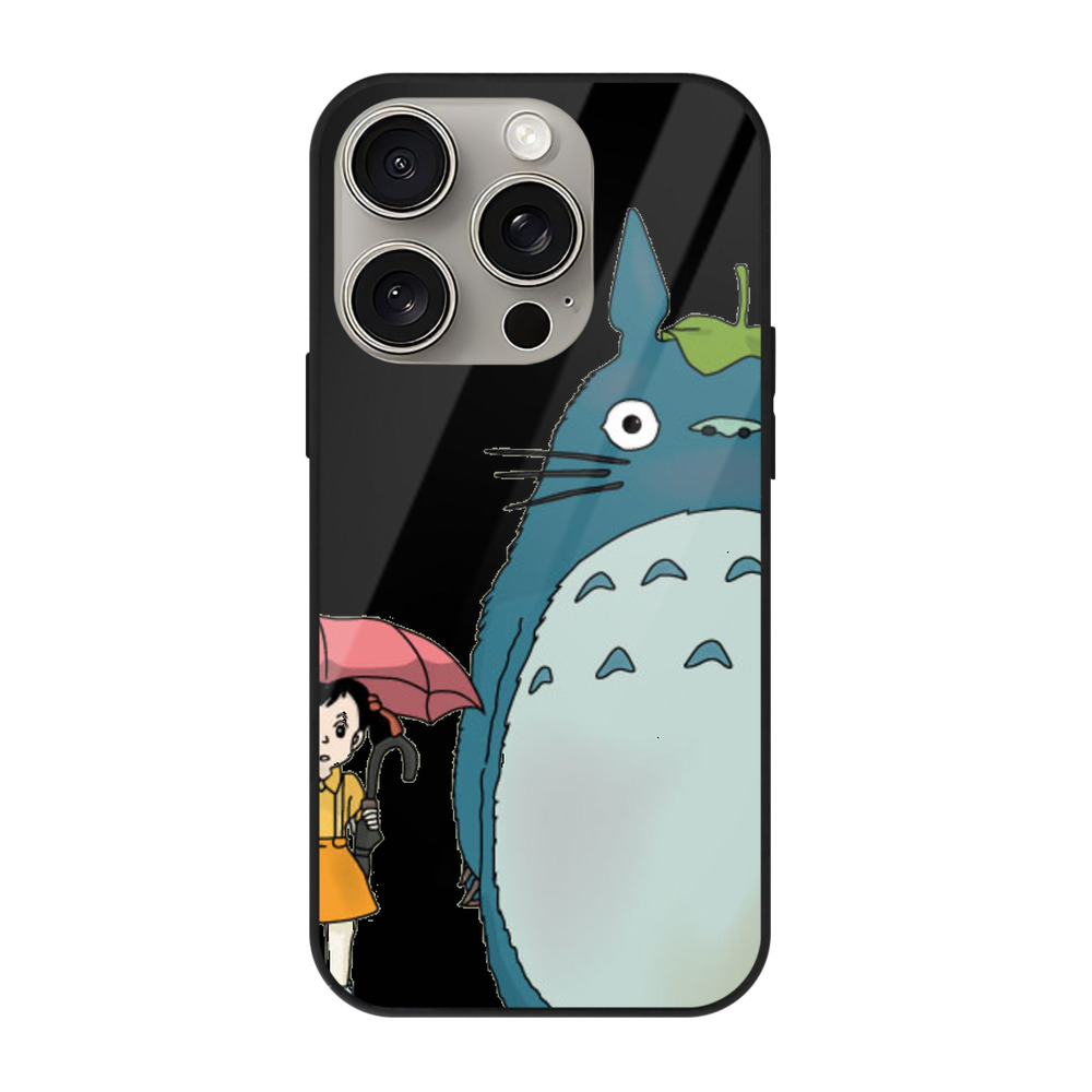 となりのトトロ 草壁メイ 草壁サツキ My Neighbor Totoro Satsuki Kusakabe Mei Kusakabe 【iPhone15Pro対応】スマホケース 耐衝撃＆黄変防止 背面ガラス